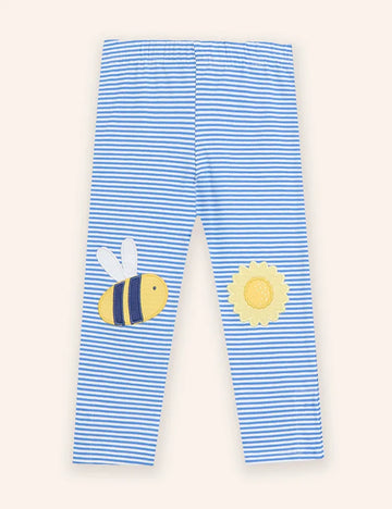 Bee&Flower Applique Leggings